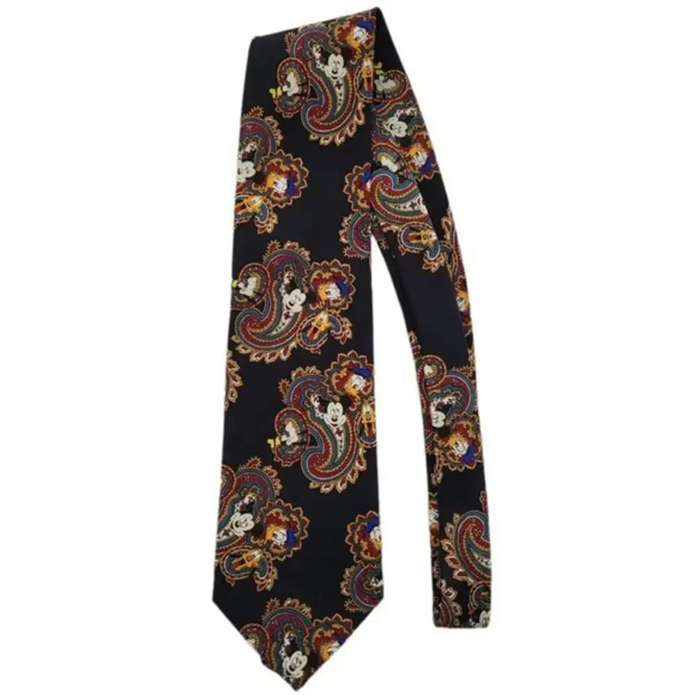 Disney Vintage Mickey Mouse, Donald Duck,‎ Goofy, and Pluto Men's Paisley Tie